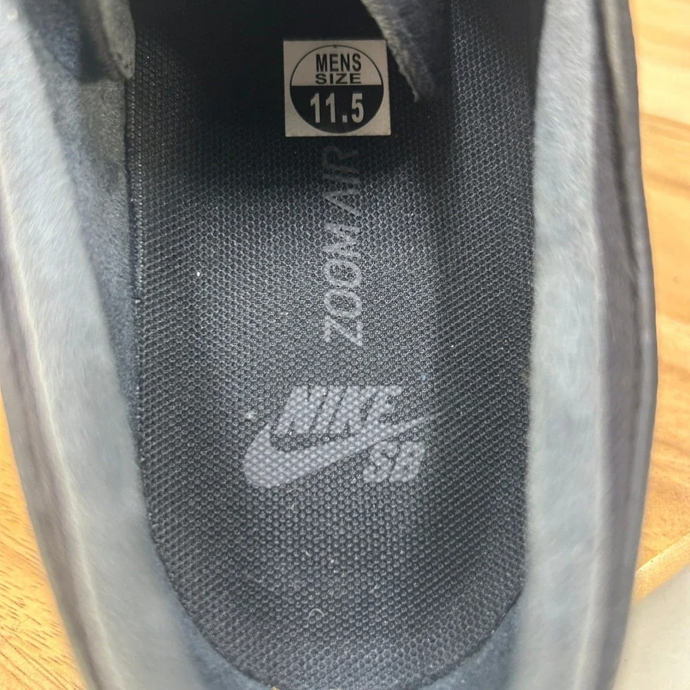 Nike SB Zoom Stefan Janoski Black Leather Skate Shoes 616490-001 Size 11.5